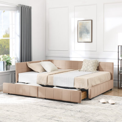 Full Size Storage Upholstered Tufted Bed Frame, Sofa Bed Frame With Comfortable Backrest And Armrests, Full Size Bed For Bedroom, Living Room,Velvet