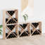Solid Wood Open Shelving Wine Bottle Rack-1003872127