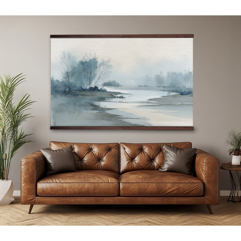 Tapisserie murale "Blue Mist Riverbank", H 40 po x l 60 po