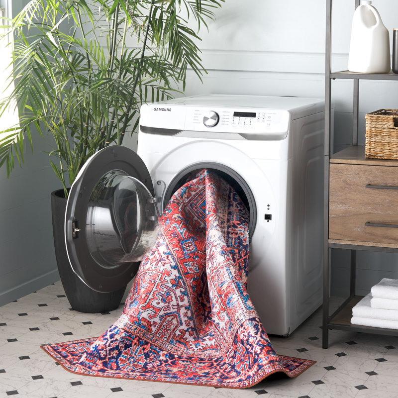 Dewalt Performance Machine Washable Oriental Rug, Square 6'