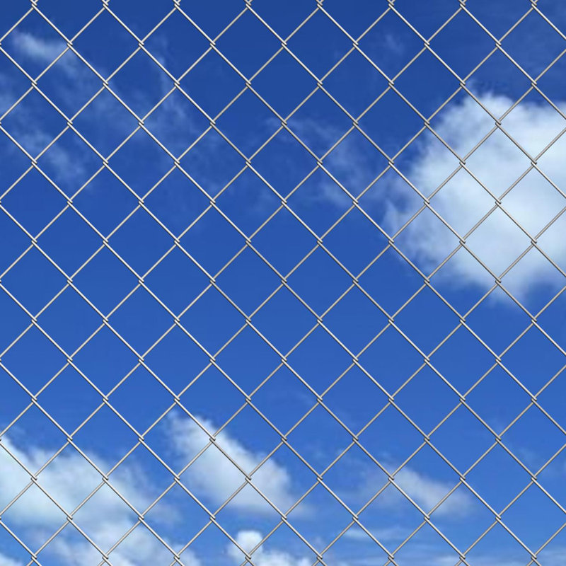Garden Fence, Silver, 25 x 0.8 m, 60 x 60 mm