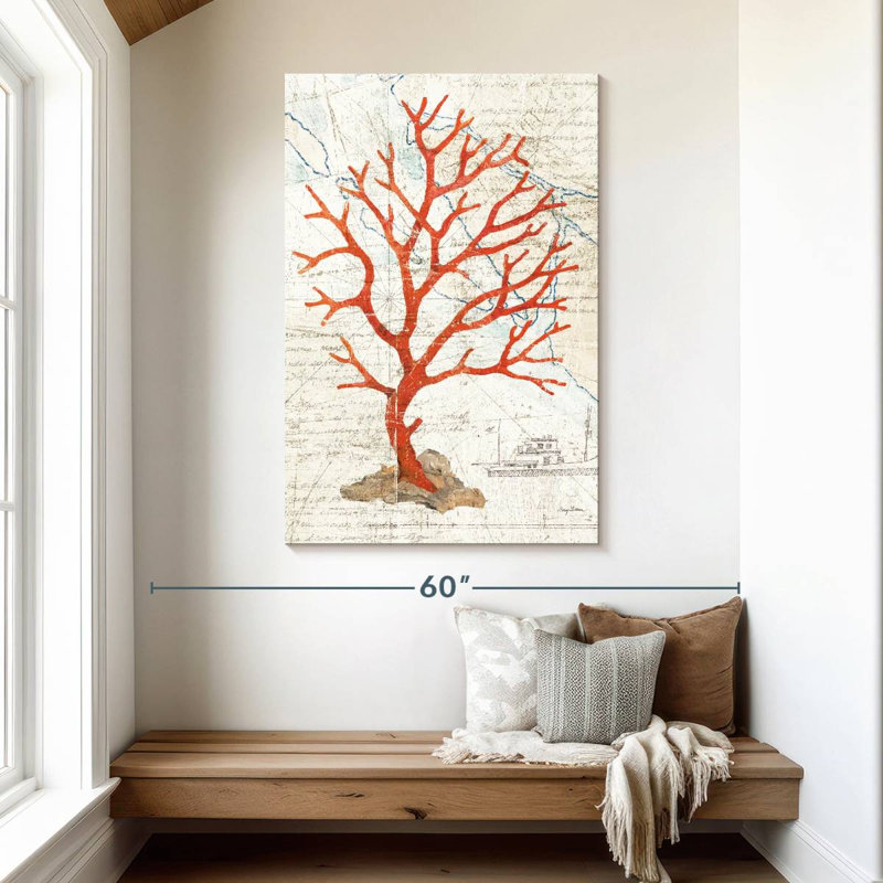 Brampt Textured Coral, 48" H x 32" W