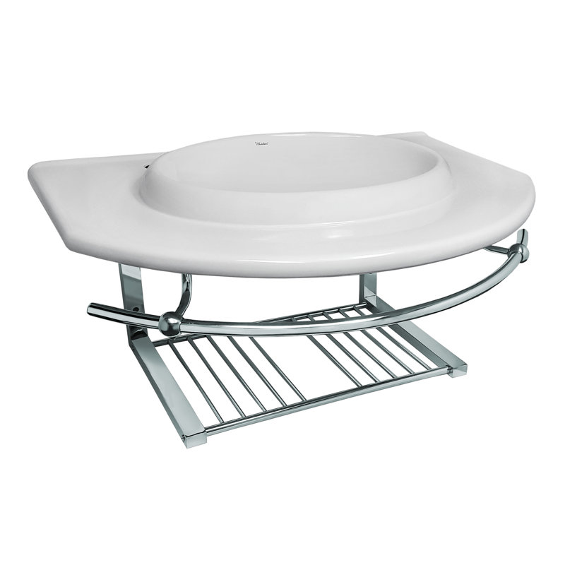 Whitehaus 25.13'' Ceramic U-Shaped Bathroom Sink