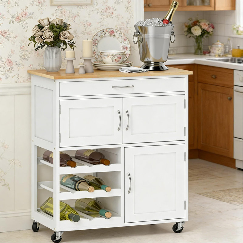 Chariot de cuisine portable, îlot de cuisine mobile, îlot de cuisine avec rangement