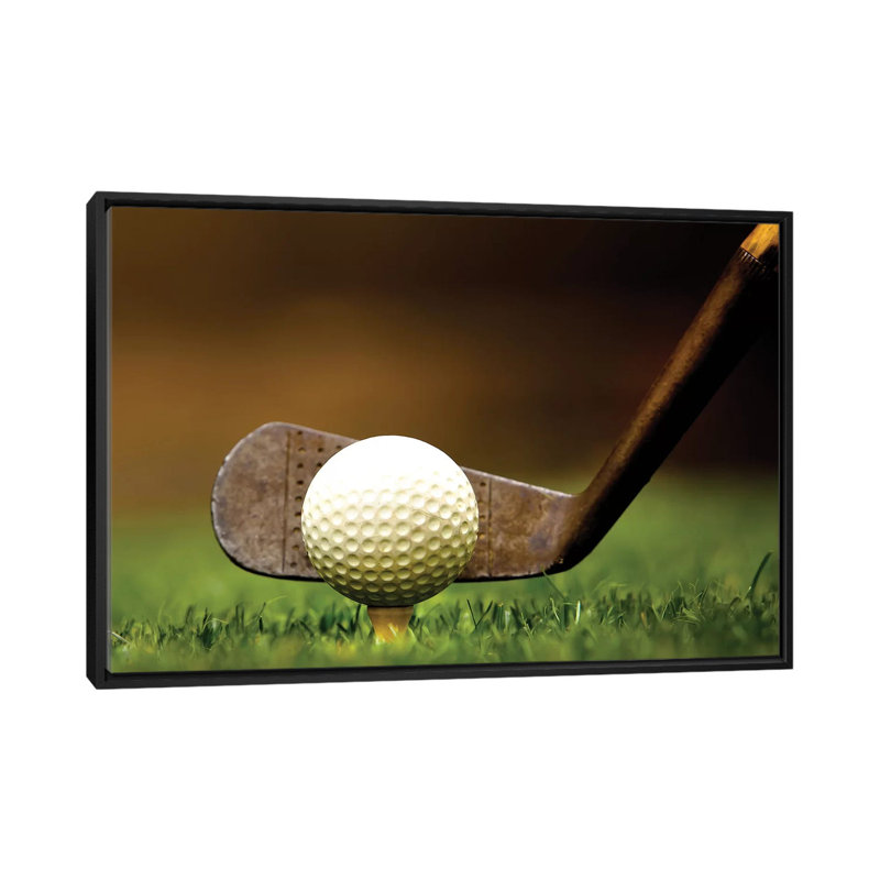 Iron Gold Grass - Print on Canvas, Black Framed, 66.04 cm H x 45.72 cm W