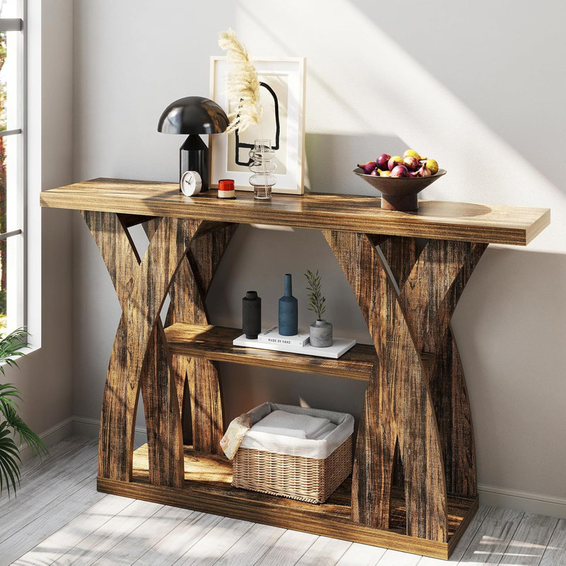 Table basse en bois Farmhouse, Marron foncé