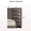 Commode de style transitionnel 1pc Poignées ovales à 5 tiroirs-729351100