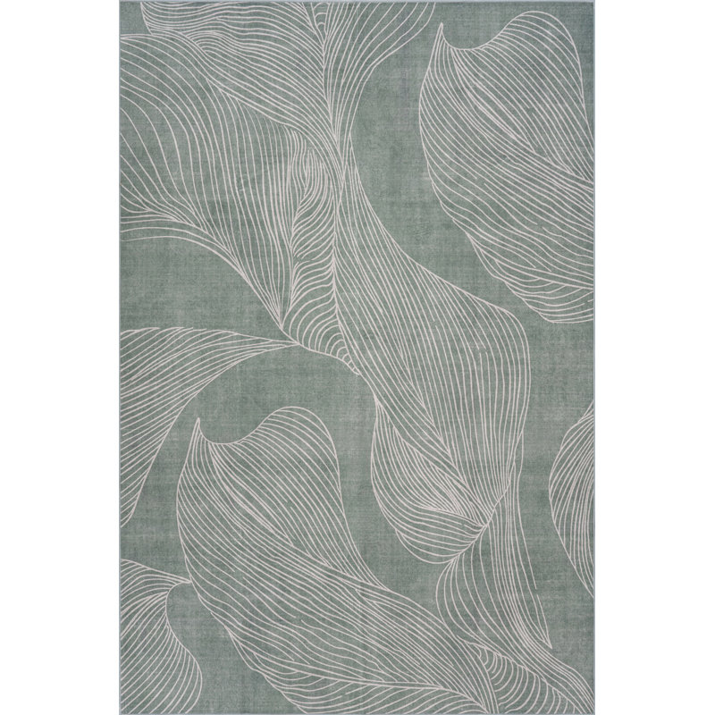  Tapis lavable abstrait Daphina, Rectangle 8 pi 6 po x 11 pi 6 po