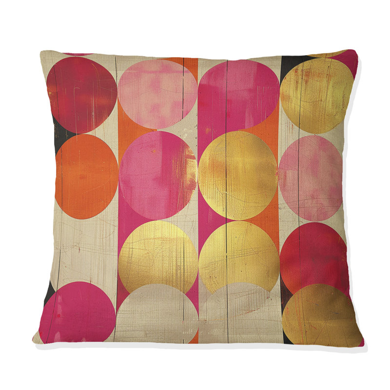 Coussin rétro rétro Mid-Century, H 16 po x l 16 po