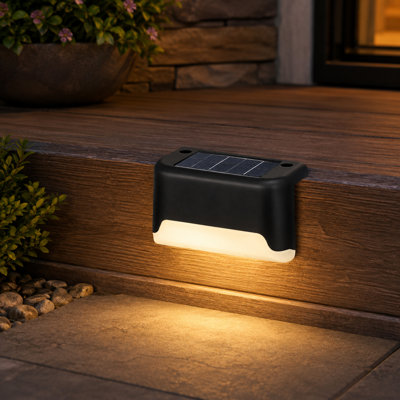 36-Pack Warm-Light Solar Deck and Step Lights | Waterproof Outdoor LED Stair and Fence Lighting for Pools, Gardens, Walls, Patios, Yards and Porches