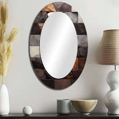 Miroir mural Bean Stone Collage I - Gris