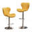Ellston Upholstered Adjustable Swivel Barstools In Yellow, Set Of 2-1539713584