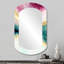 Abstrait Geode Marble Waves Pink III - décor de miroir mural unique cylindre cylindrique, grand miroir asymétrique rose, impression d'art en métal-107247772