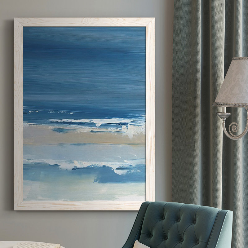 Saraya Coastal Colors II, peinture sur toile encadrée, Blanc, H 37,5 po x l 27,5 po x P 1 po