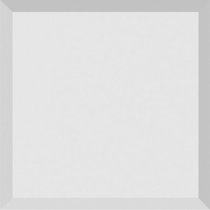 Rosette standard Sedgwick avec bord biseauté, H 4 po x l 4 po x p 0,75 po