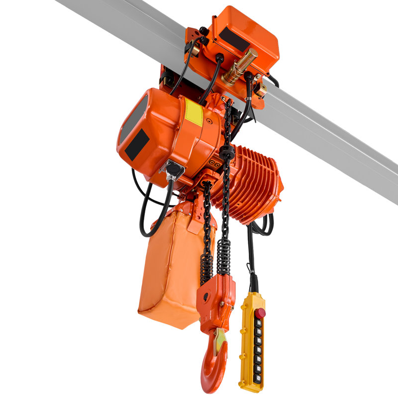 Palan électrique à chaîne de 4400 lb, hauteur de levage de 20 pi, pont roulant triphasé avec télécommande sans fil et filaire de 328 pi et palan à chaîne double G100 pour usines, entrepôts, garages