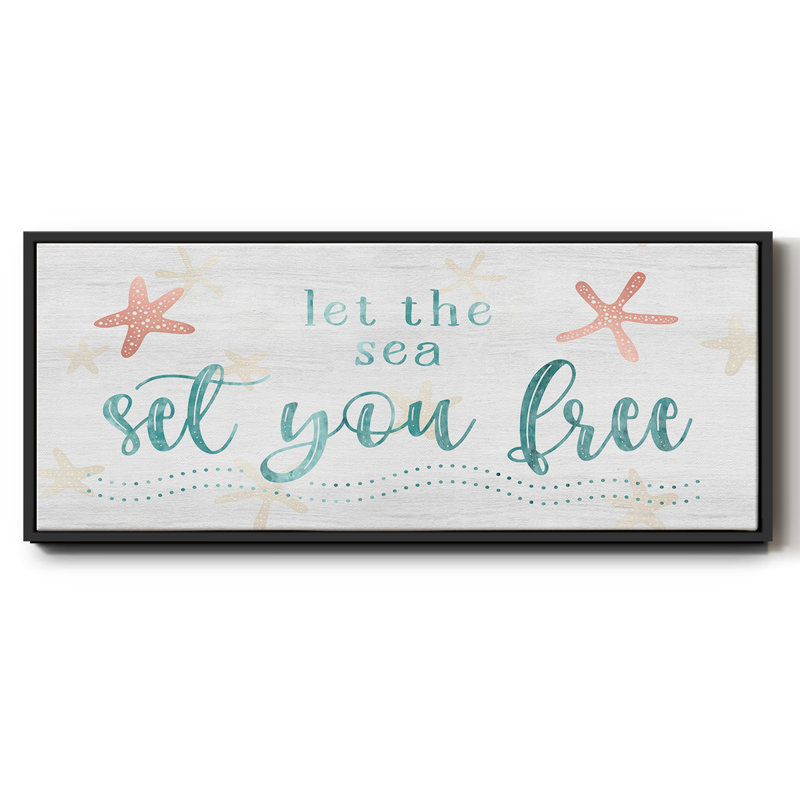 Sea Free- Framed Canvas, 20" H x 50" W