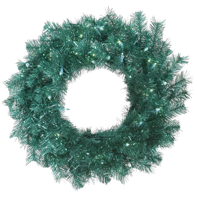 Couronne artificielle Bridger, H 36 po x l 36 po x P 3 po, Turquoise, Oui