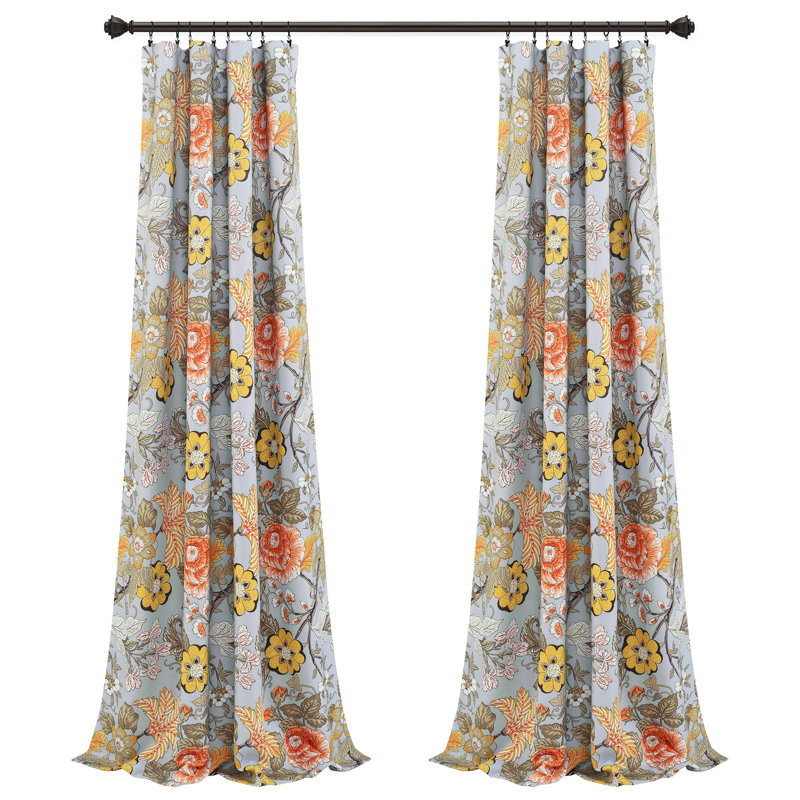 Room Darkening Curtain Pair, 52" W x 95" L, Light Gray