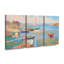 Ensemble de 3 panneaux d'art mural - Marcus Jules «Master 5», art mural sur toile pour le salon, la chambre à coucher ou le bureau 