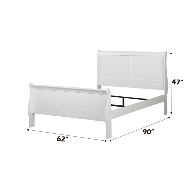 Lit Louis Philippe, Grand lit, Blanc