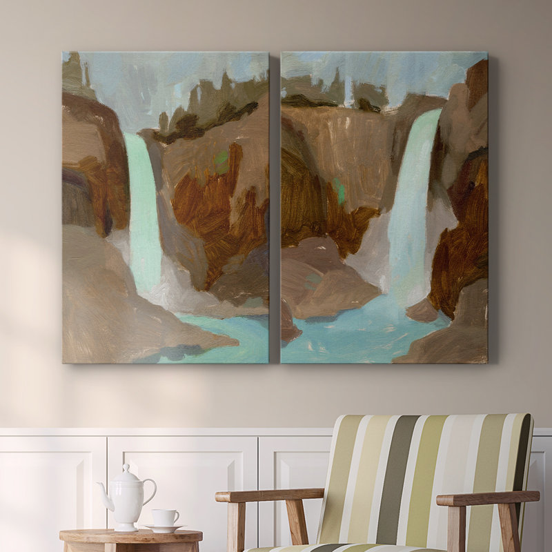 Toile tendue I-Premium Gallery Turquoise Falls - prête à être accrochée, H 27 po x l 18 po