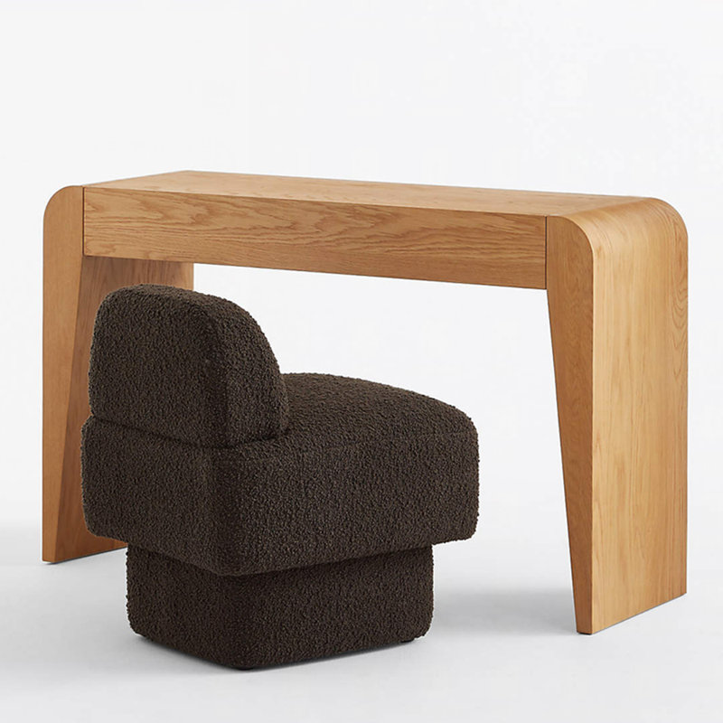 Table de véranda en bois de style français., H 29,9 po x l 51 po x P 15,7 po