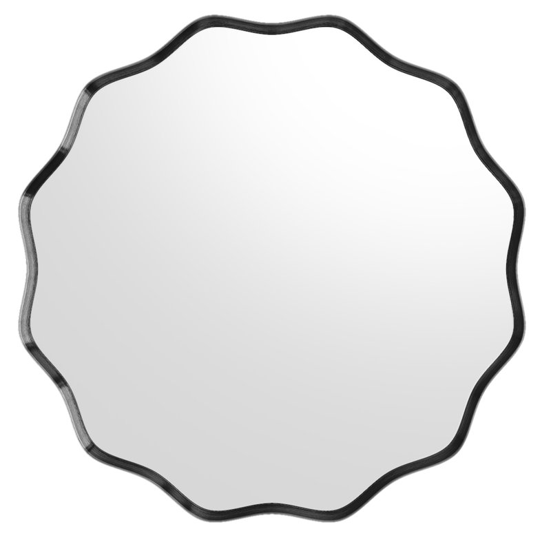 Miroir décoratif mural rond, Noir, 36 po x 36 po