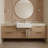 20" Small Wall Mount Bathroom Sink with Towel Rack and Faucet Hole