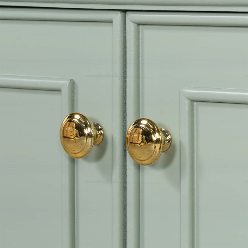 Meuble-lavabo en bois avec lavabo, Vert