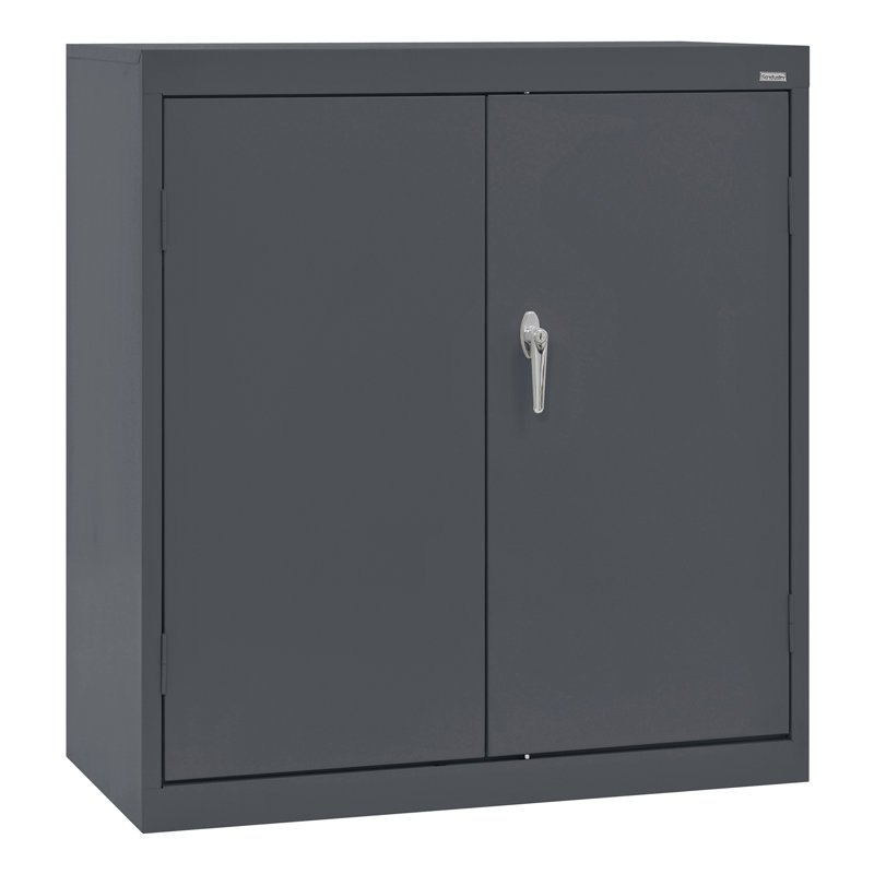 Armoire de rangement simple en acier de calibre 20 (H 36 po x l 36 po x P 24 po), Gris anthracite