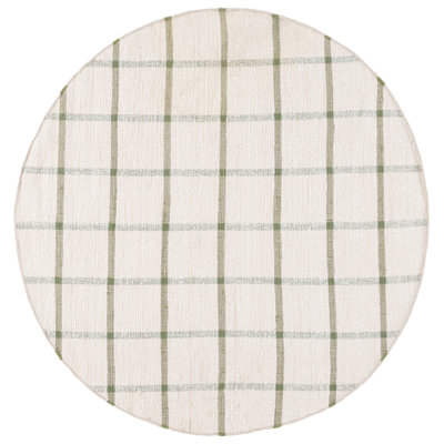 Nuriye Handwoven Recycled Cotton Plaid Rug