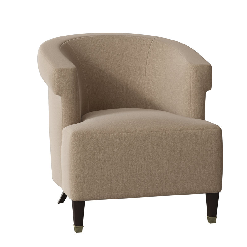 Madame Barrel Chair, Filigree Ivory, American Walnut