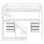 Lit mezzanine double avec commode, bureau et bande lumineuse-1594037920