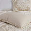 Ensemble d'édredon damassé 3 pièces taupe-113361496