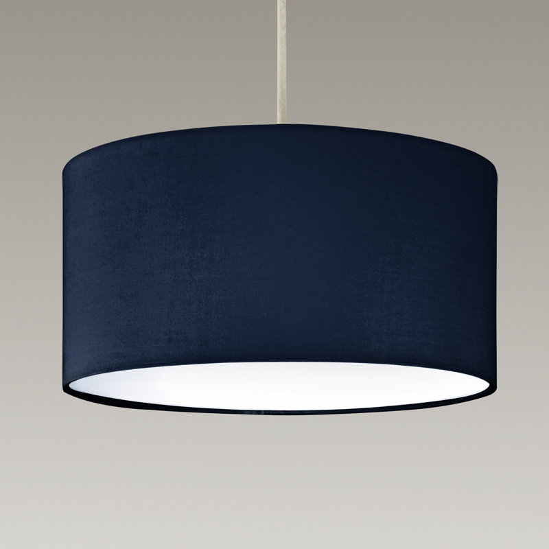 Lucia 15cm H Cotton Drum Lamp Shade ( Uno ), Navy