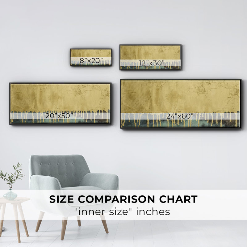 Aquafer II- Framed Canvas, 24" H x 60" W