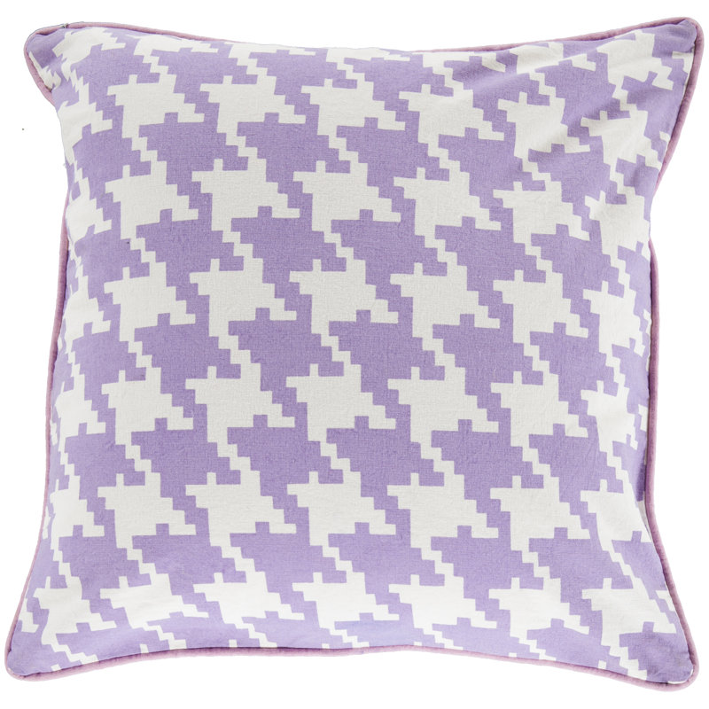  Cotton Geometric Throw Pillow, 22" H x 22" W x 4" D, Aqua, Down