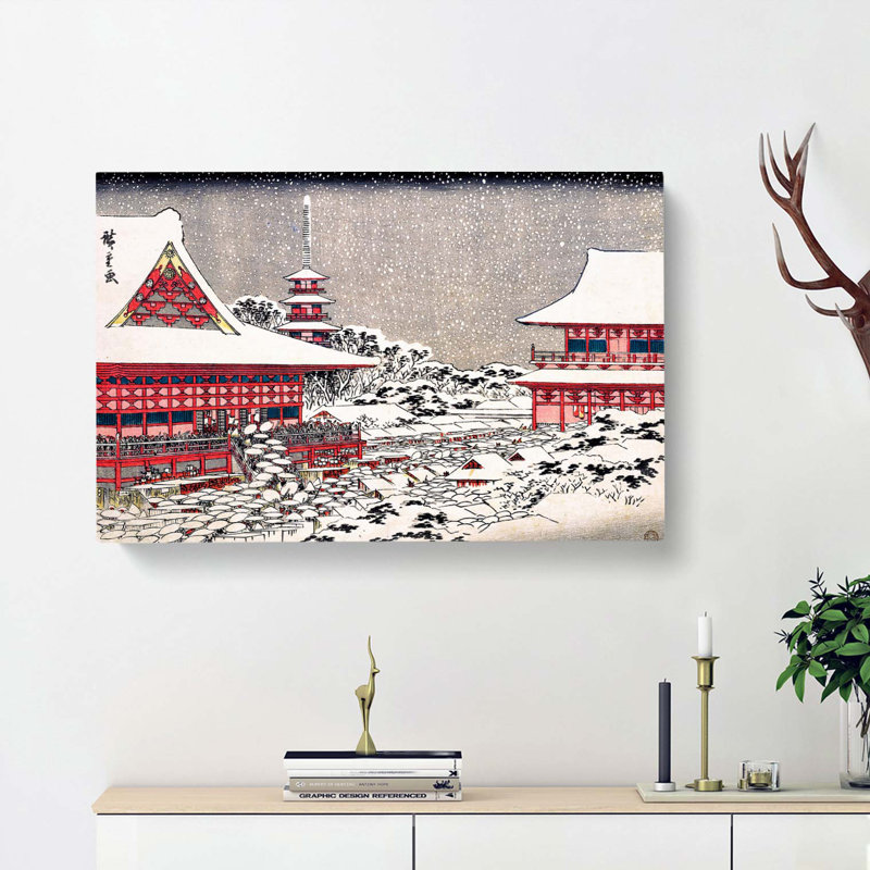 Kinryuzan Temple by Utagawa Hiroshige - Wrapped Canvas Art - Wrapped Canvas, 40cm H x 60cm W x 3cm D