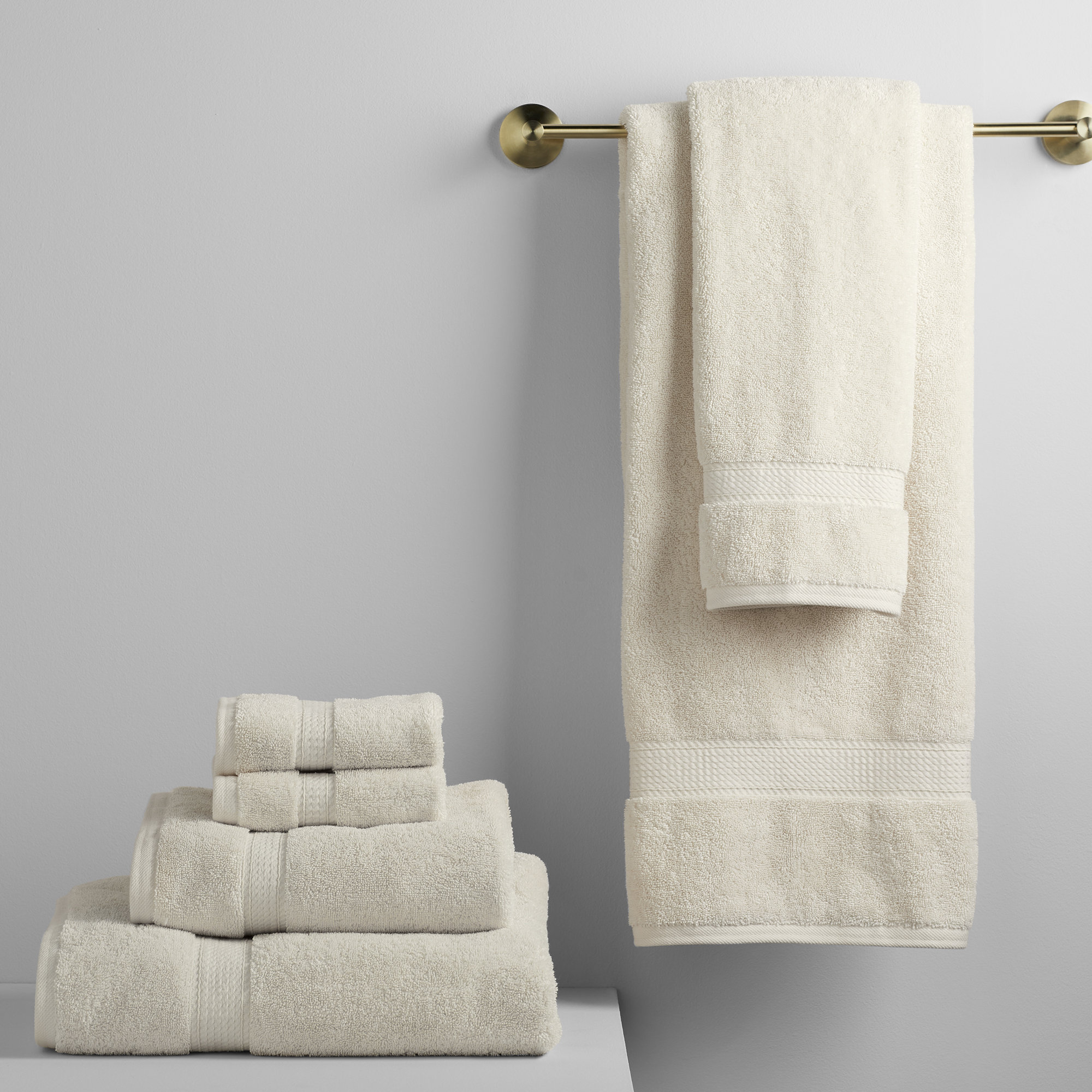 Payten Classic Certified Egyptian Cotton 6-piece Towel Set, Ivory
