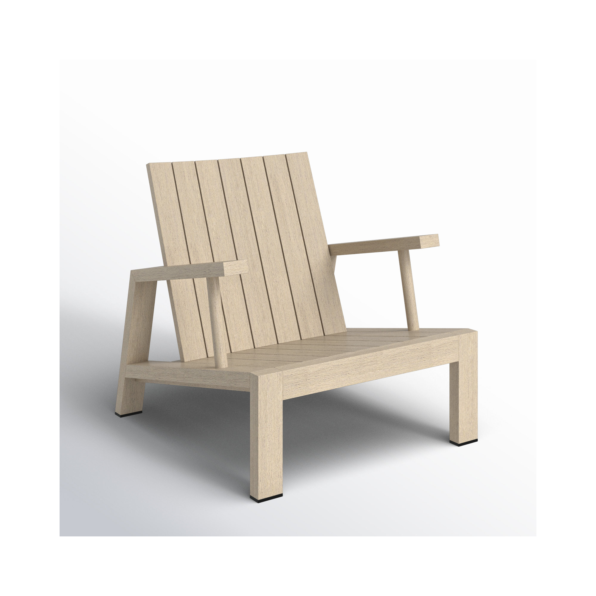 Louvinia Teak Outdoor Lounge Chair, Brown