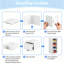 Rangement pour chaussures, bacs à chaussures pliables, pliables et pliables, taille 12, boîte 6 (blanc)
