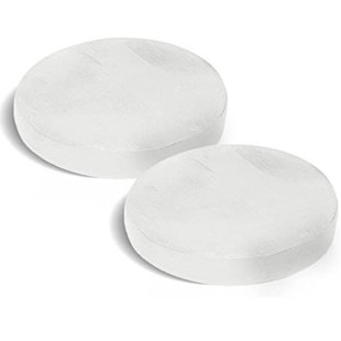 Natural Solution Selenite Crystal Charging Plate For Crystals And Healing Stones, 4.5" Selenite Round Disc For Home Office Table Decor - 2 Pack (Set of 2)