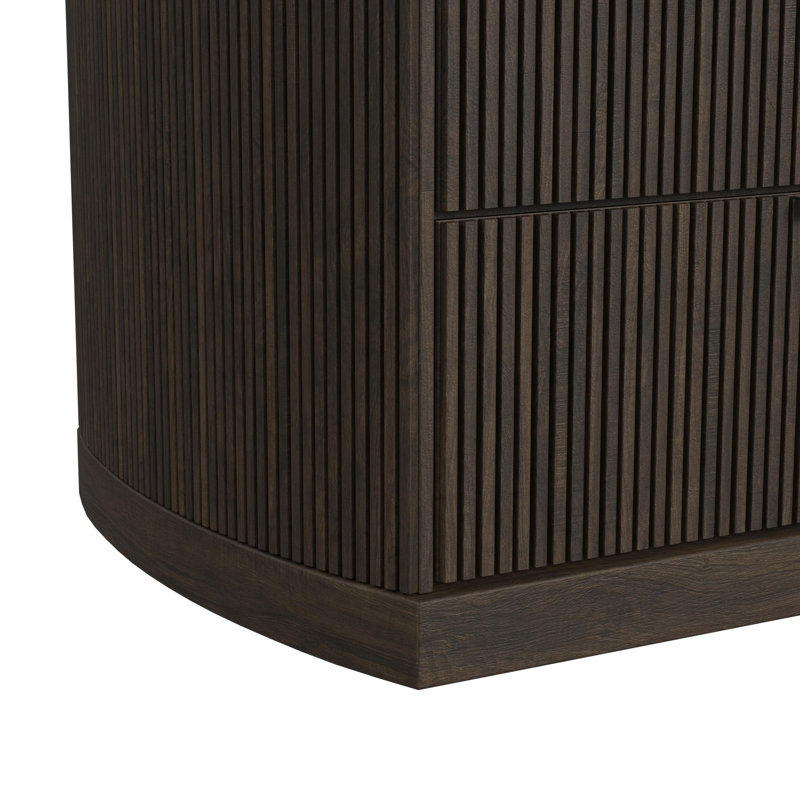 Commode 5 tiroirs Rimmer en brun foncé
