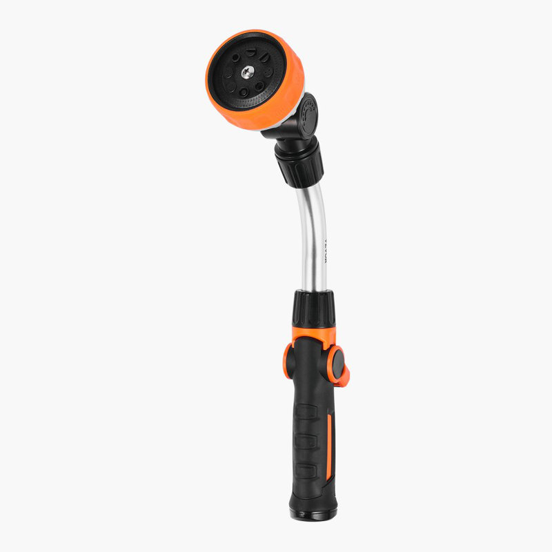 Heavy Duty Garden Hose Wand 15-Inch Long with 8 Spray Patterns & 180° Swivel Head, 2.7" H x 15" W x 4.5" D