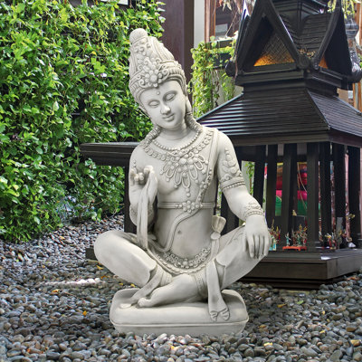 Sitting Thai Teppanom Beautiful Being Garden Statue
