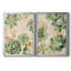 Vitrail Succulents I - ensemble de 2 reproductions d'art sur toile encadrées-1253389421-1253389425
