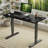 55"×24" Rustic Brown Electric Standing Desk Height Adjustable Desk For Home And Office Computer Table Gaming Desk Modern Lift-Up Desk-116922956-116922962