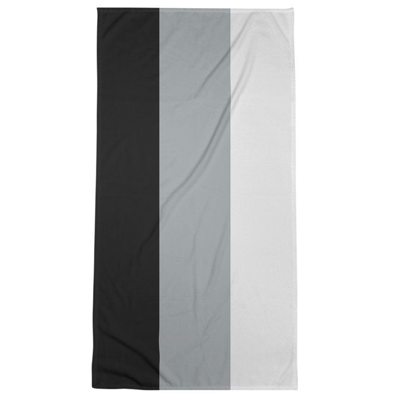 Las Vegas Football Stripes Beach Towel, Silver/Light Gray/Black, Polyester