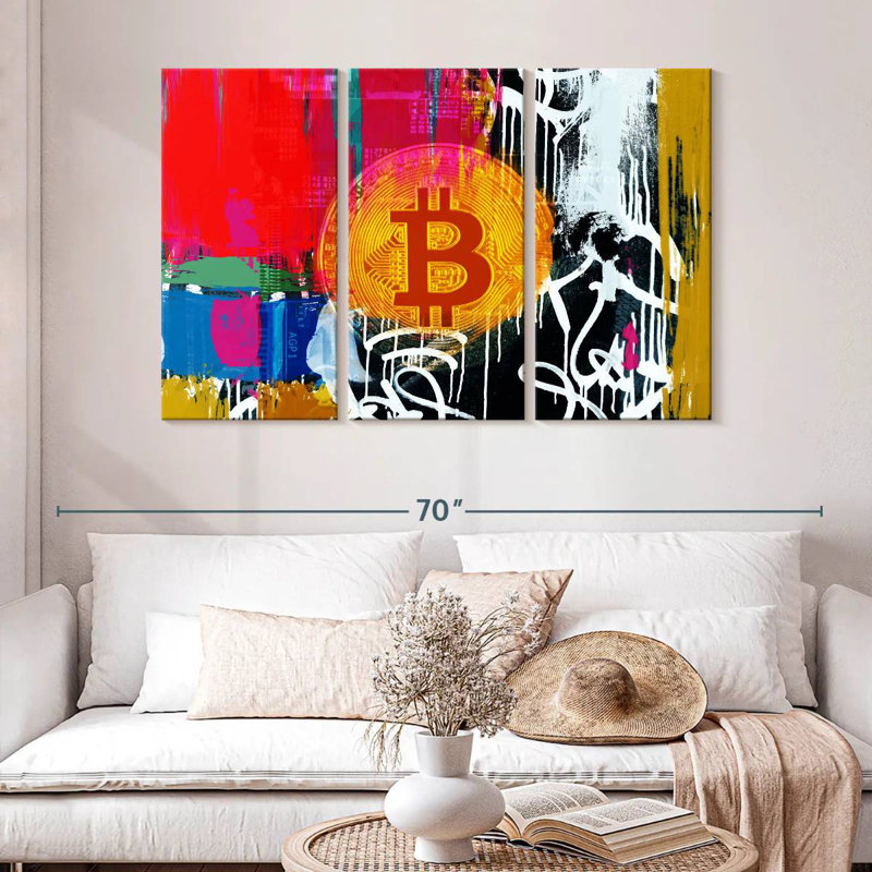 Kerner Cryptocurrency Bitcoin, 32" H x 50" W